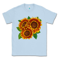 Dusty Blue tiger eyes sunflower Classic Tee - LillyAllenDesigns