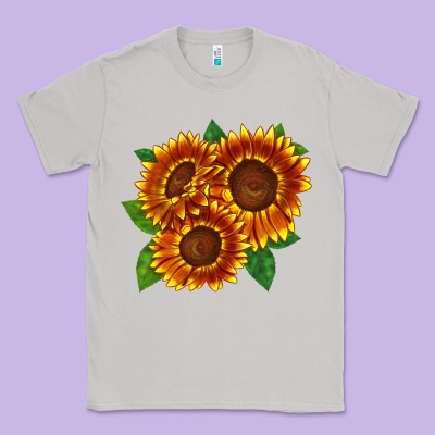 Tiger Eyes Sunflower Classic Tee Designed By Lillyallendesigns
