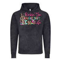 Vintage Black rockin the night shift cna life Vintage Hoodie - RanaPortraitStore