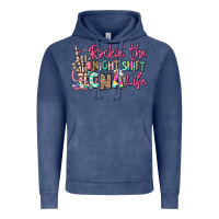 Vintage Denim rockin the night shift cna life Vintage Hoodie - RanaPortraitStore