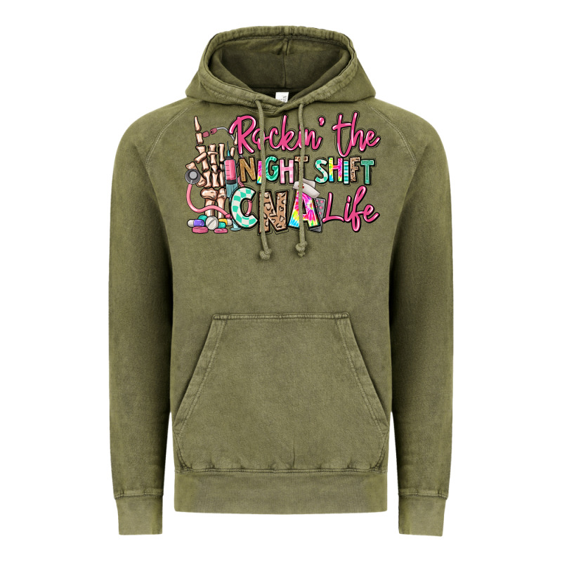 Rockin The Night Shift Cna Life Vintage Hoodie by RanaPortraitStore | Teevron