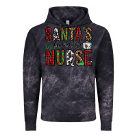 Cloud Black santa's favorite nurse Vintage Hoodie - Jasminsmagicworld