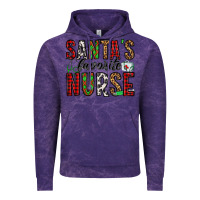 Cloud Purple santa's favorite nurse Vintage Hoodie - Jasminsmagicworld