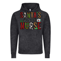 Vintage Black santa's favorite nurse Vintage Hoodie - Jasminsmagicworld