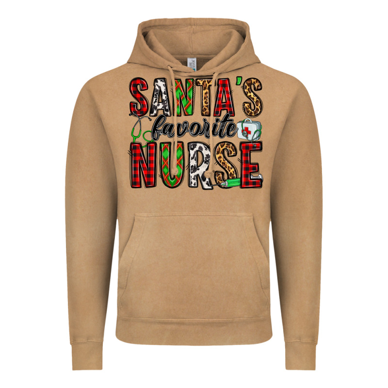 Santa's Favorite Nurse Vintage Hoodie by Jasminsmagicworld | Teevron
