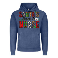 Vintage Denim santa's favorite nurse Vintage Hoodie - Jasminsmagicworld