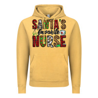 Vintage Mustard santa's favorite nurse Vintage Hoodie - Jasminsmagicworld