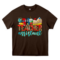 Chocolate Brown teacher assistant Heavy Core Tee - Zillion Design Studio
