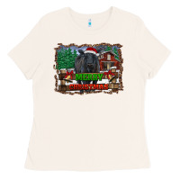 Bone merry christmas black angus cattle and farm Ladies Tee - RanaPortraitStore