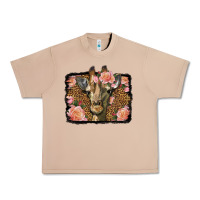 Burro Western Floral Giraffe Urban Heavy Tee - LillyAllenDesigns