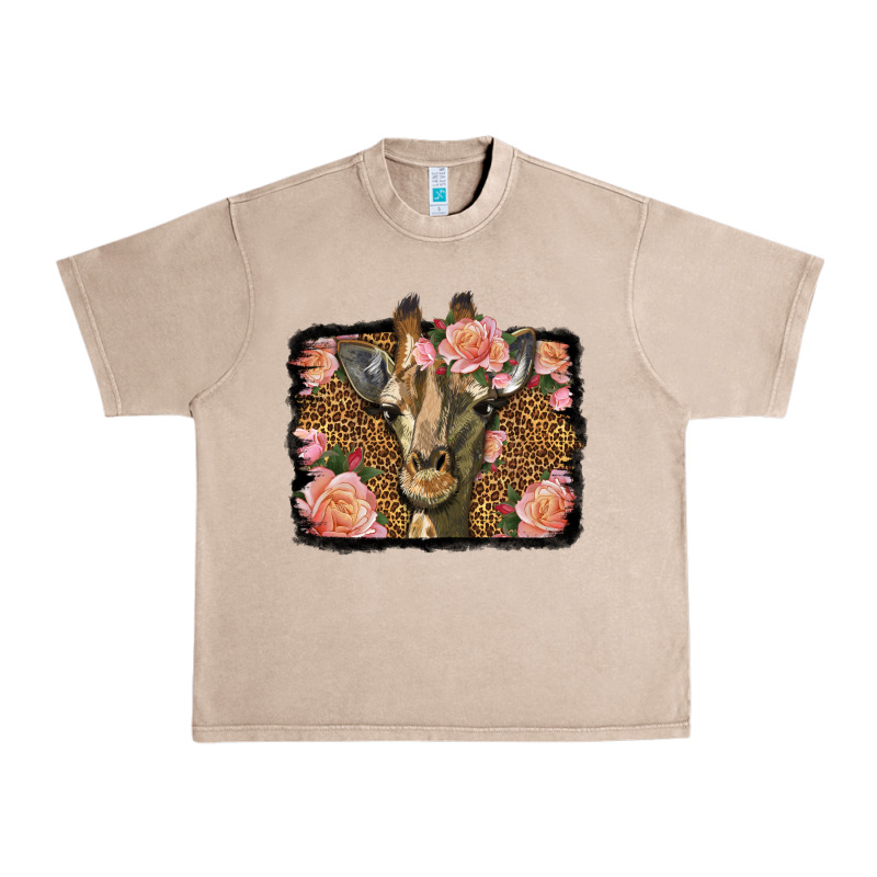 Western Floral Giraffe Urban Heavy Tee by LillyAllenDesigns | Teevron