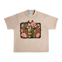 French Oak Western Floral Giraffe Urban Heavy Tee - LillyAllenDesigns