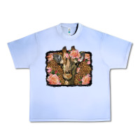 Grape Ice Western Floral Giraffe Urban Heavy Tee - LillyAllenDesigns