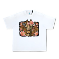 White Western Floral Giraffe Urban Heavy Tee - LillyAllenDesigns