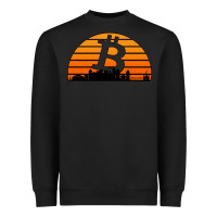 Black bitcoin new orleans retro sunset Heavyweight Sweatshirt - Jasminsmagicworld