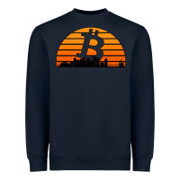 Navy bitcoin new orleans retro sunset Heavyweight Sweatshirt - Jasminsmagicworld