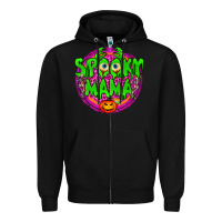 Black Spooky Mama Zipper Hoodie - BundleAndBundleShop