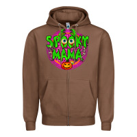 Chestnut Spooky Mama Zipper Hoodie - BundleAndBundleShop