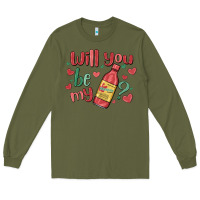 Army Green will you be my Long Sleeve Tee - MaliasSmallBusiness