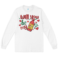 White will you be my Long Sleeve Tee - MaliasSmallBusiness
