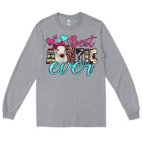 Heather Grey best auntie ever Long Sleeve Tee - JahusDesignShop