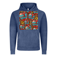 Vintage Denim back to school with apple seamless pattern Vintage Hoodie - BundleAndBundleShop