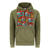 Vintage Olive back to school with apple seamless pattern Vintage Hoodie - BundleAndBundleShop