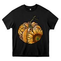 Black sunflower pumpkin Heavy Core Tee - RanaPortraitStore