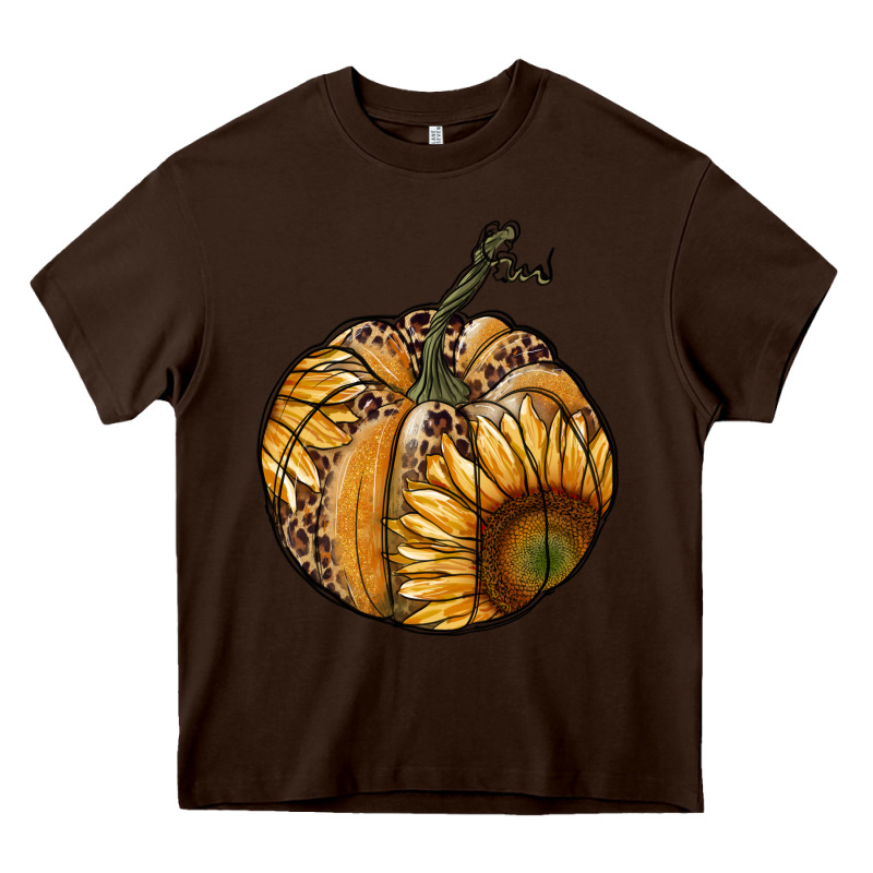 Sunflower Pumpkin Heavy Core Tee by RanaPortraitStore | Teevron