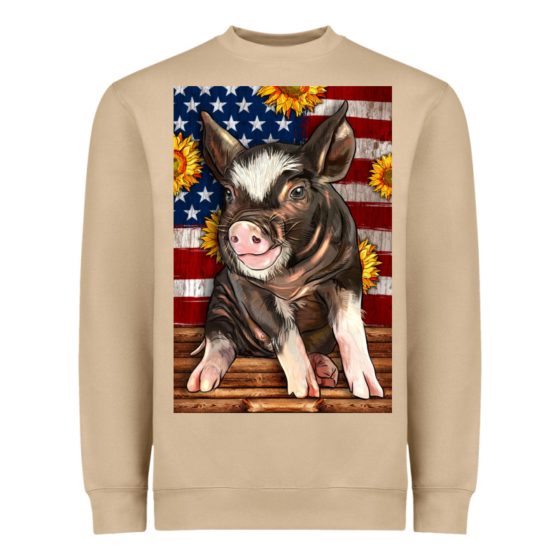 Western American Pig Heavyweight Sweatshirt by LillyAllenDesigns | Teevron