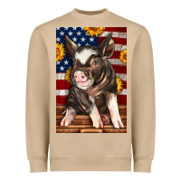 Mushroom Western American Pig Heavyweight Sweatshirt - LillyAllenDesigns