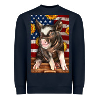 Navy Western American Pig Heavyweight Sweatshirt - LillyAllenDesigns