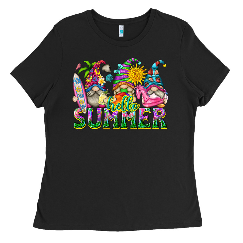 Hello Summer Gnome Ladies Tee by texasbilliewilder | Teevron