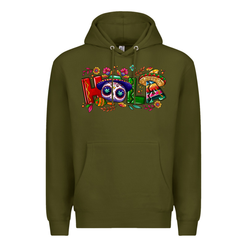 Hola Cinco De Mayo Premium Hoodie by NancyCooperArtShop | Teevron