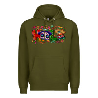 Army Green Hola Cinco De Mayo Premium Hoodie - NancyCooperArtShop