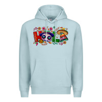 Blue Mist Hola Cinco De Mayo Premium Hoodie - NancyCooperArtShop