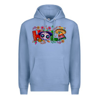 Colony Blue Hola Cinco De Mayo Premium Hoodie - NancyCooperArtShop