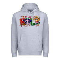 Heather Grey Hola Cinco De Mayo Premium Hoodie - NancyCooperArtShop