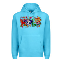 Ocean Blue Hola Cinco De Mayo Premium Hoodie - NancyCooperArtShop