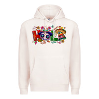 Pale Pink Hola Cinco De Mayo Premium Hoodie - NancyCooperArtShop