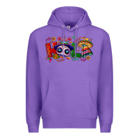 Purple Hola Cinco De Mayo Premium Hoodie - NancyCooperArtShop