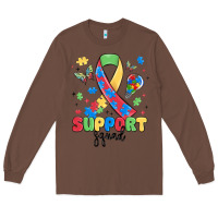 Chestnut support squad autism Long Sleeve Tee - MaliasSmallBusiness