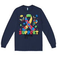 Navy support squad autism Long Sleeve Tee - MaliasSmallBusiness