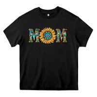 Black sunflower mom Heavy Core Tee - RanaPortraitStore