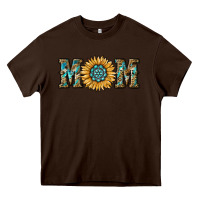 Chocolate Brown sunflower mom Heavy Core Tee - RanaPortraitStore