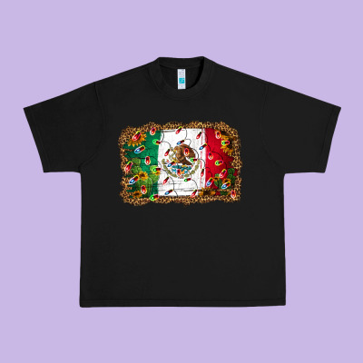 Christmas Lights Mexican Flag Urban Heavy Tee Designed By Jasminsmagicworld