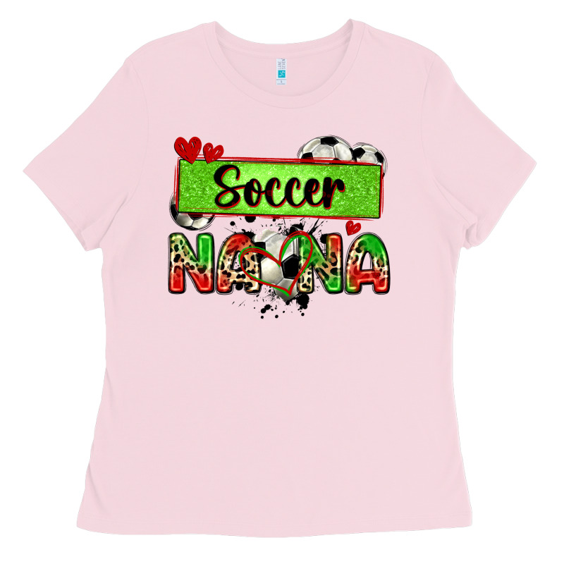 Soccer Nana With Leopard Ladies Tee by Zillion Design Studio | Teevron