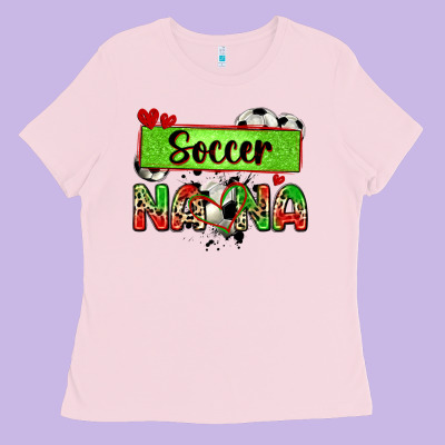 Soccer Nana With Leopard Ladies Tee Designed By Zillion Design Studio