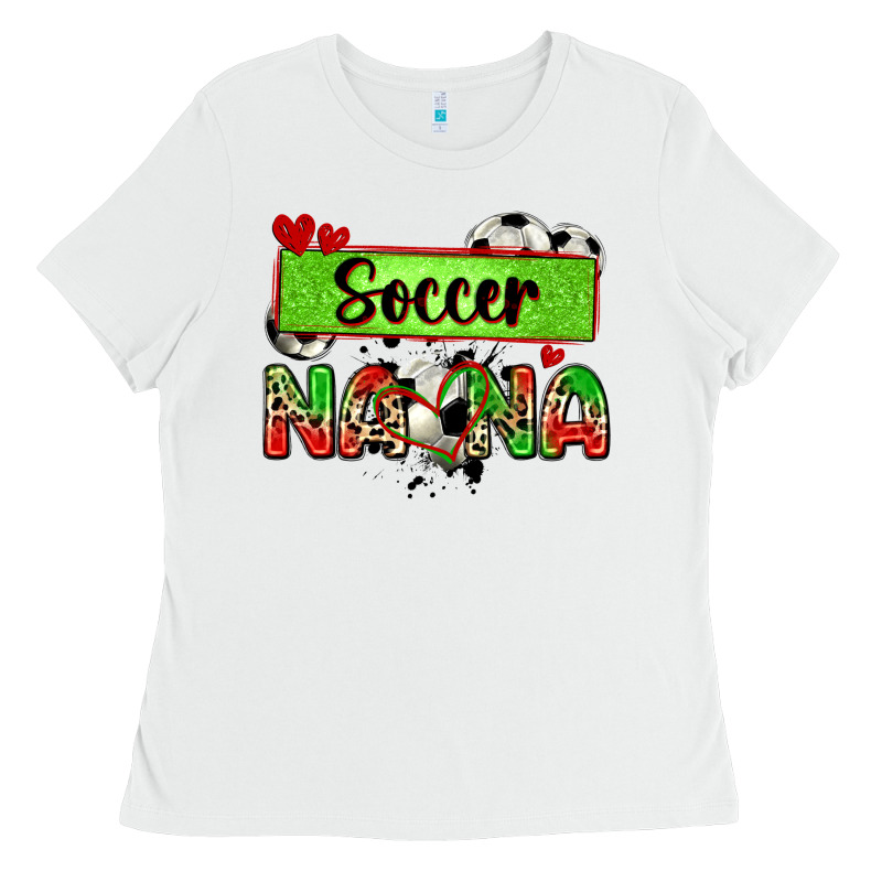 Soccer Nana With Leopard Ladies Tee by Zillion Design Studio | Teevron