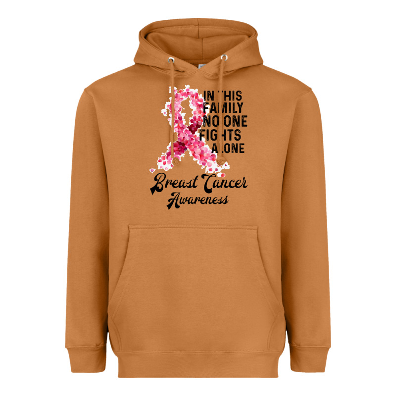 In This Family Fights Alone Breast Cancer Awareness Heavyweight Hoodie by Bettercallsaul | Teevron